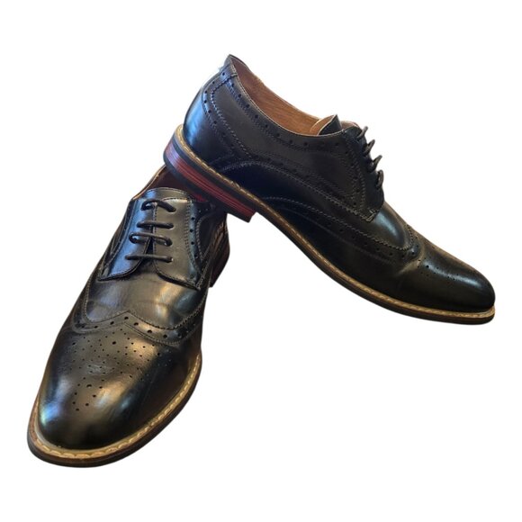 Men's BRUNO MARC Leather Brogue Oxford Derby Shoes sz 11 - Picture 5 of 12